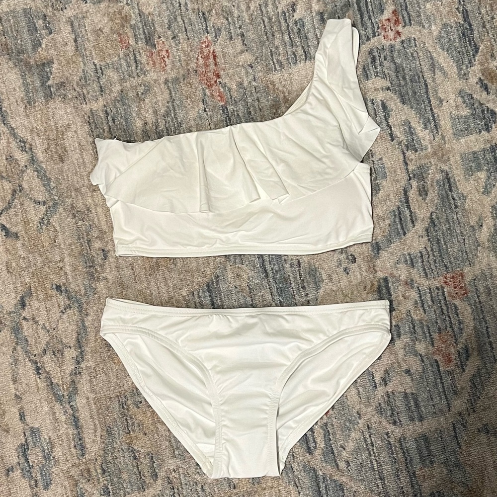 Vince Camuto two-piece white swimsuit
